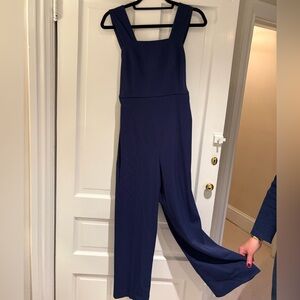 Club Monaco Women's Square-Neck Navy Jumpsuit size 4